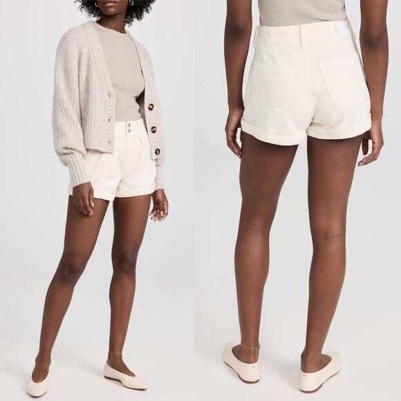 Paige Brooklyn Shorts with Cuffs in Quartz Sand Sz.32 NWT - Picture 2 of 9